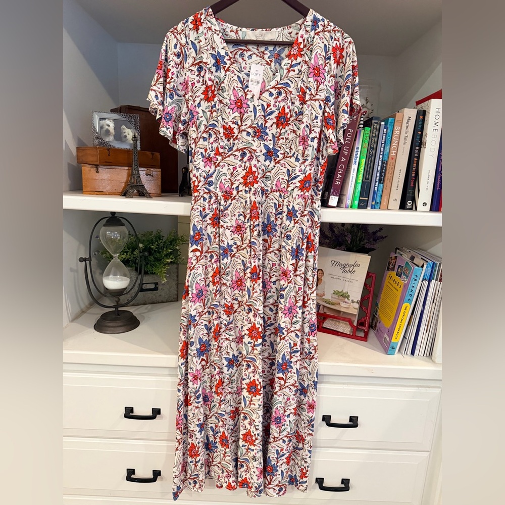 NWT LOFT Multicolor Floral Maxi Dress |  4